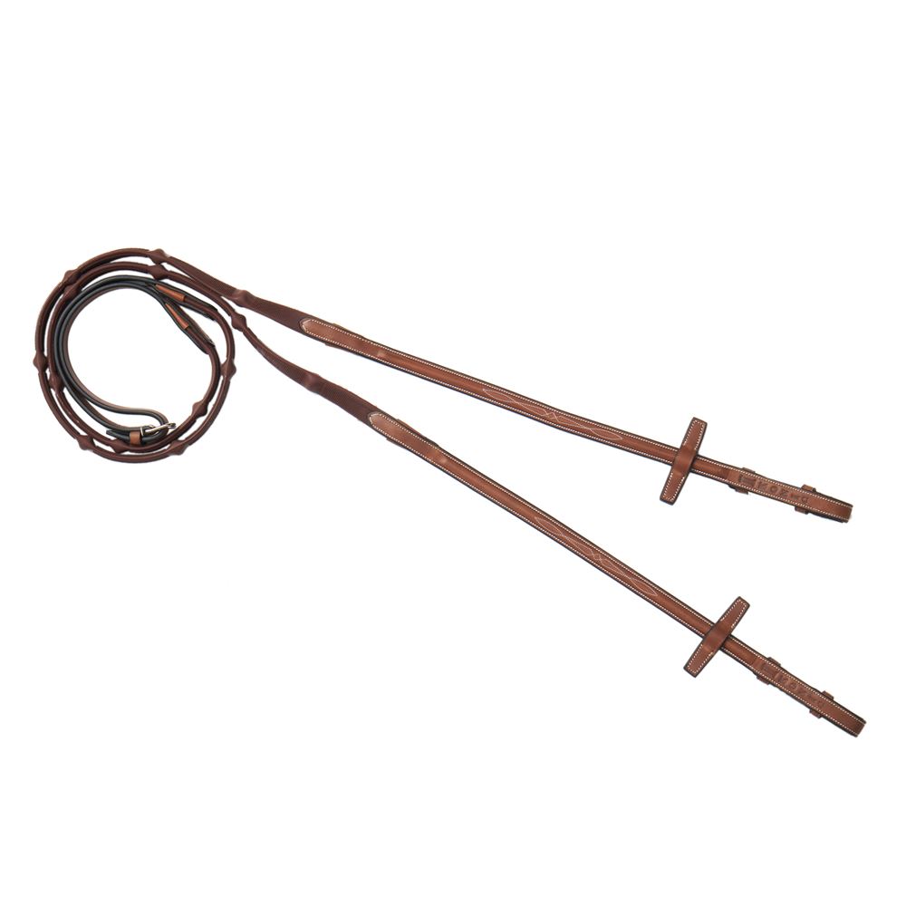 Ikonic Rubber Reins with Stops - Thin 15mm