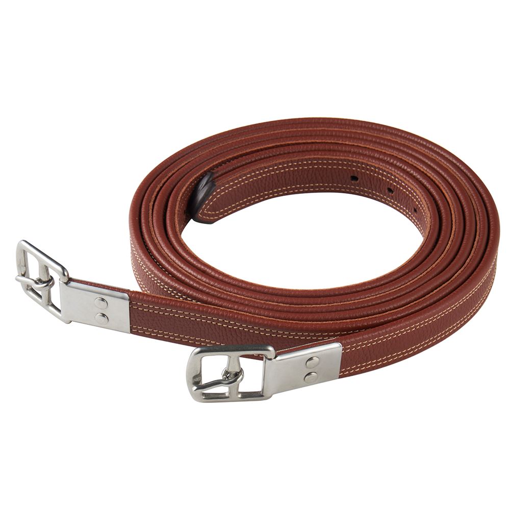 IKONIC Stijgbeugelriemen nylon met lederbekleding