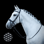 IKONIC Rubberen Teugels met haken 20mm