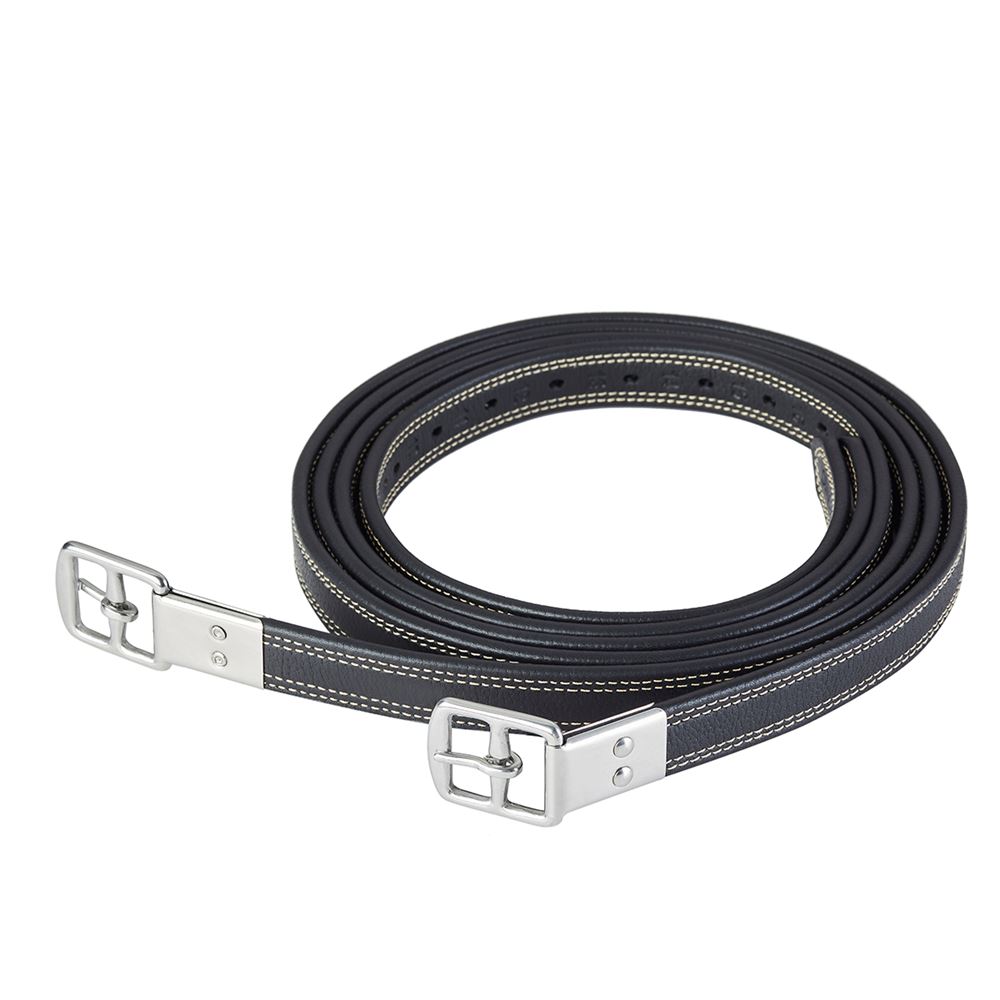 IKONIC Stijgbeugelriemen nylon met lederbekleding