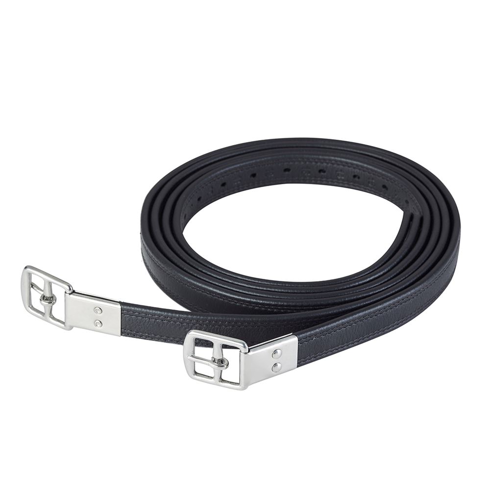 IKONIC Stijgbeugelriemen nylon met lederbekleding