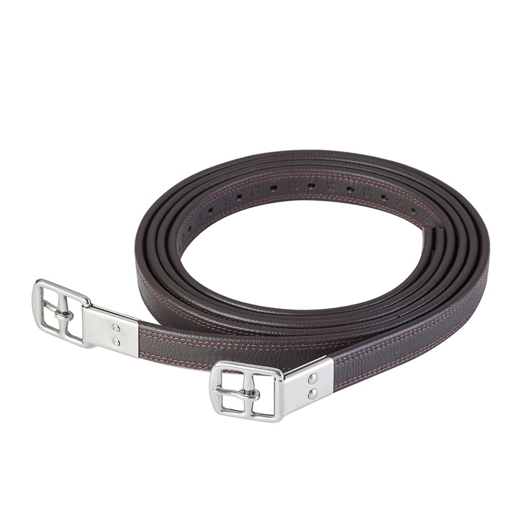 IKONIC Stijgbeugelriemen nylon met lederbekleding