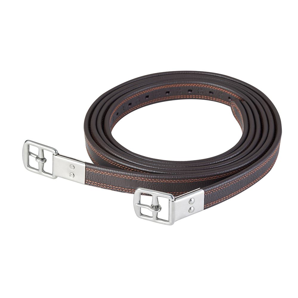 IKONIC Stijgbeugelriemen nylon met lederbekleding