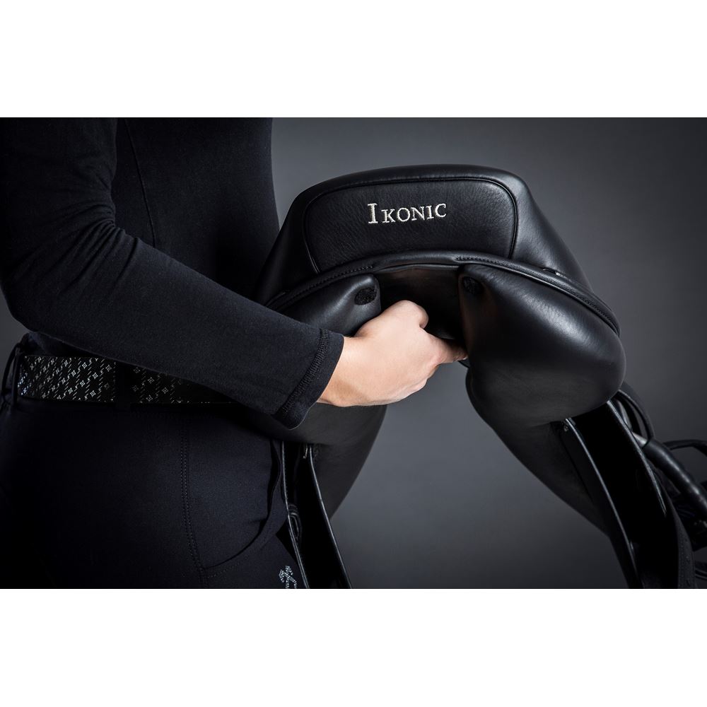 IKONIC "Evolution" Springzadel kalfslederbekleding "BLACK SERIES"